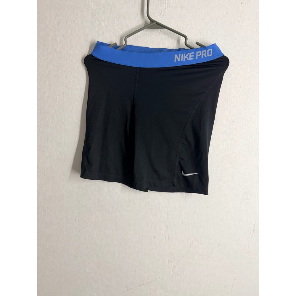 Nike Pro Dri-FIT Compression Shorts Black Blue Waistband Mens Large Athletic Gym